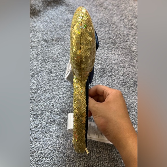 Disney Parks Ear Headband Gold Sequin Navy Blue Mickey Mouse Ears - Picture 8 of 10